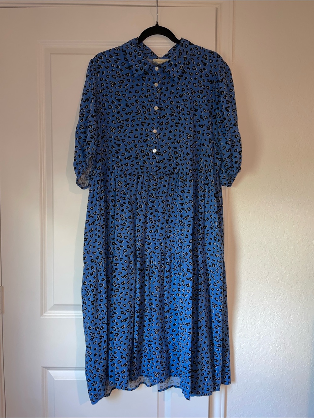 Plus Size Blue Animal Print Dress